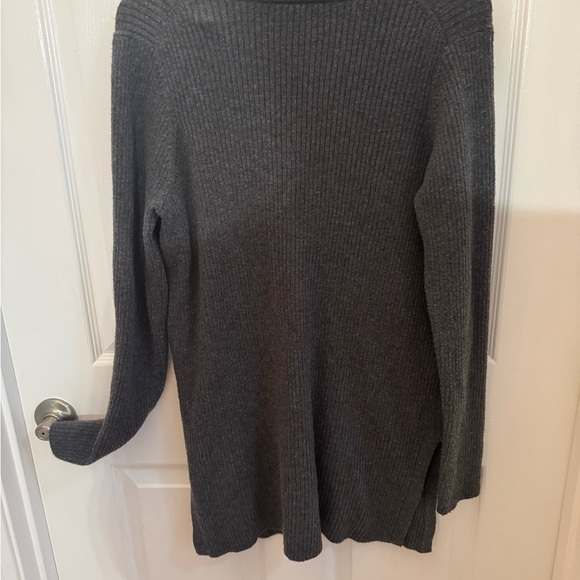 Anthropologie Charcoal Ribbed Tunic Sweater - Picture 2 of 5